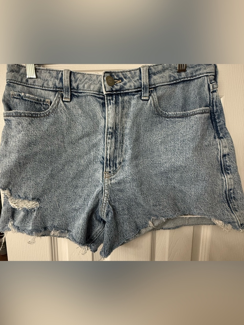 Hollister Light Blue Distressed Denim Shorts - Women size 8/29